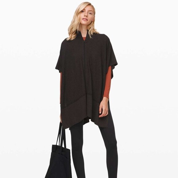 Lululemon Call Me Cozy Wrap Heathered Black - Picture 7 of 10